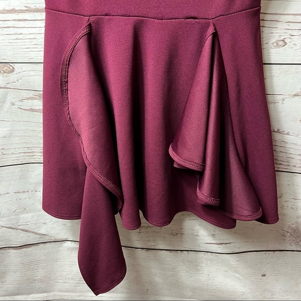 Nwt Fashion Nova Twilight Ruffle Skirt Oxblood - Picture 3 of 7